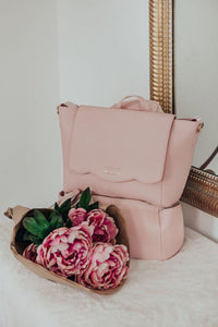 Hollis Luxury Blush Pink Diaper Backpack