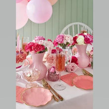 Load image into Gallery viewer, Lavish Slumbers Rosy Pink Gold Trim Party Plates